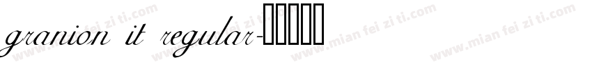 granion it regular字体转换